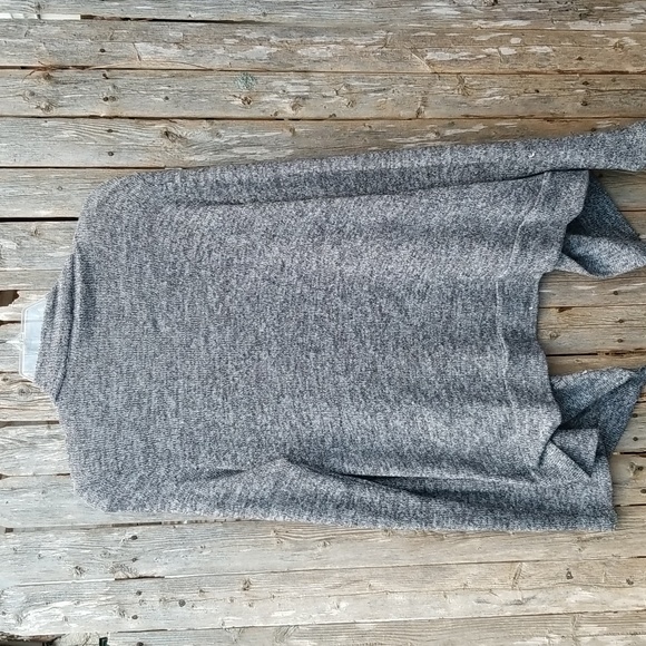 Soo SOFT WENDY BELLISIMO MOTTLED GRAY OPEN CARDIGAN SWEATER MEDIUM - Picture 4 of 6